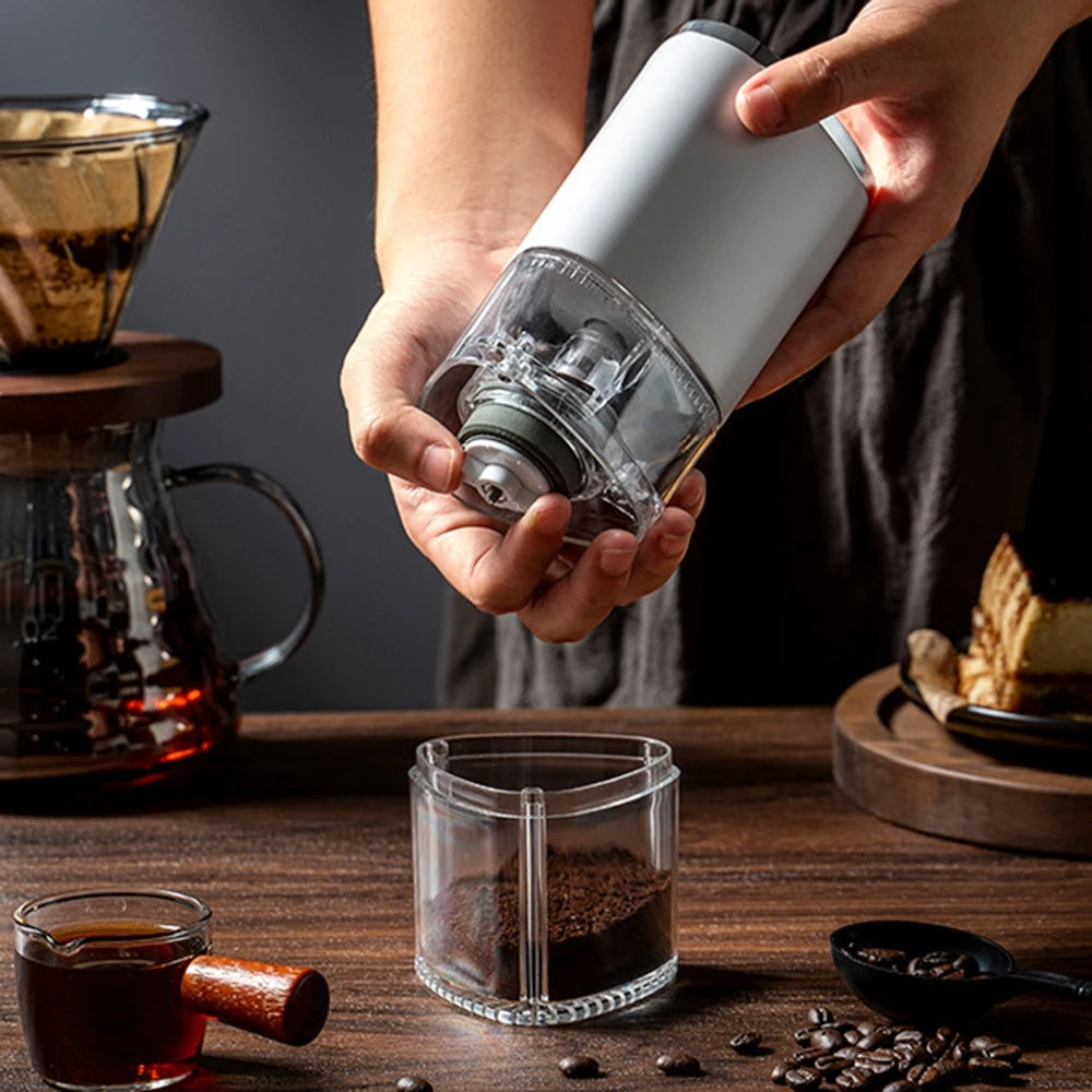 'Grind The Bean' portable electric coffee bean grinder