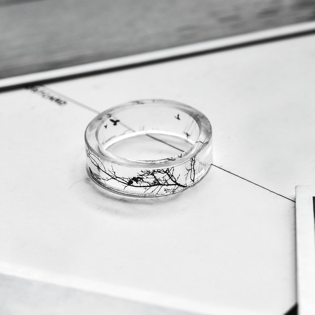 'The Clarity Forest' resin ring