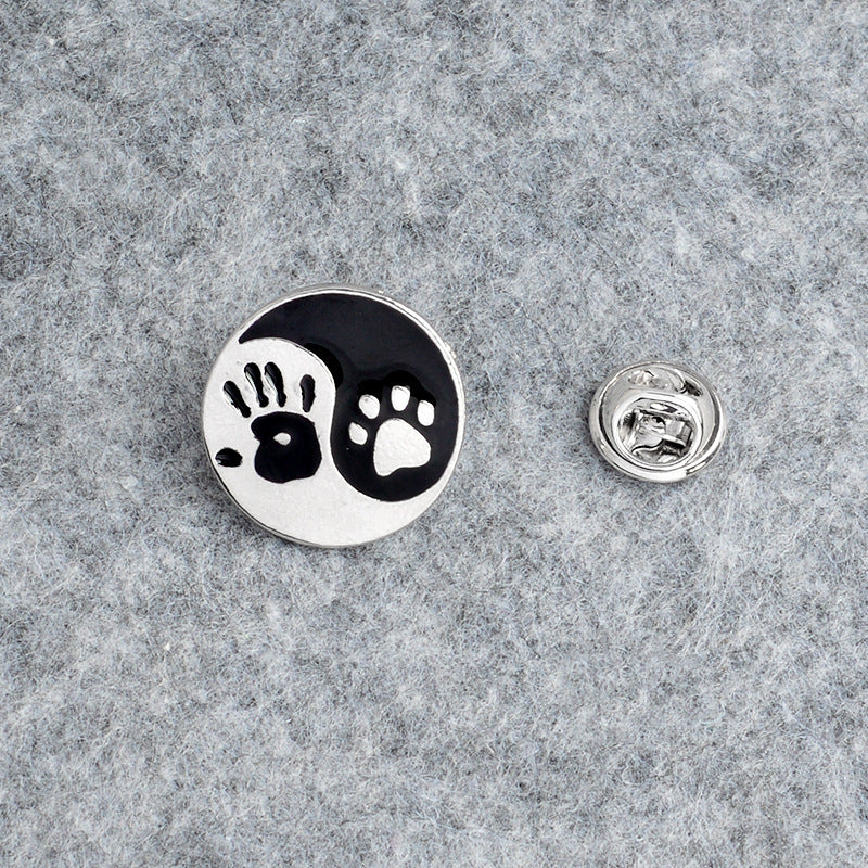 'Pet Love' alloy brooch pin