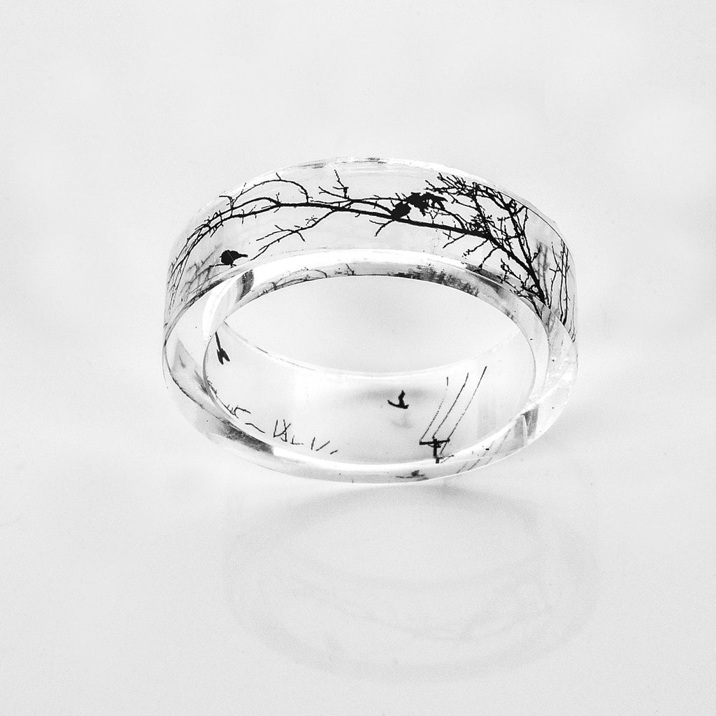 'The Clarity Forest' resin ring