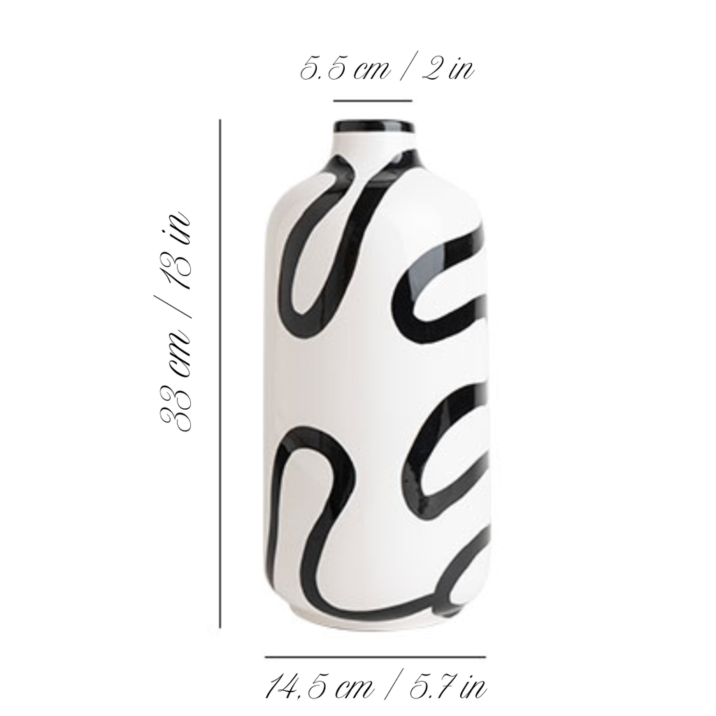 'Follow the Drunken Line' ceramic vase