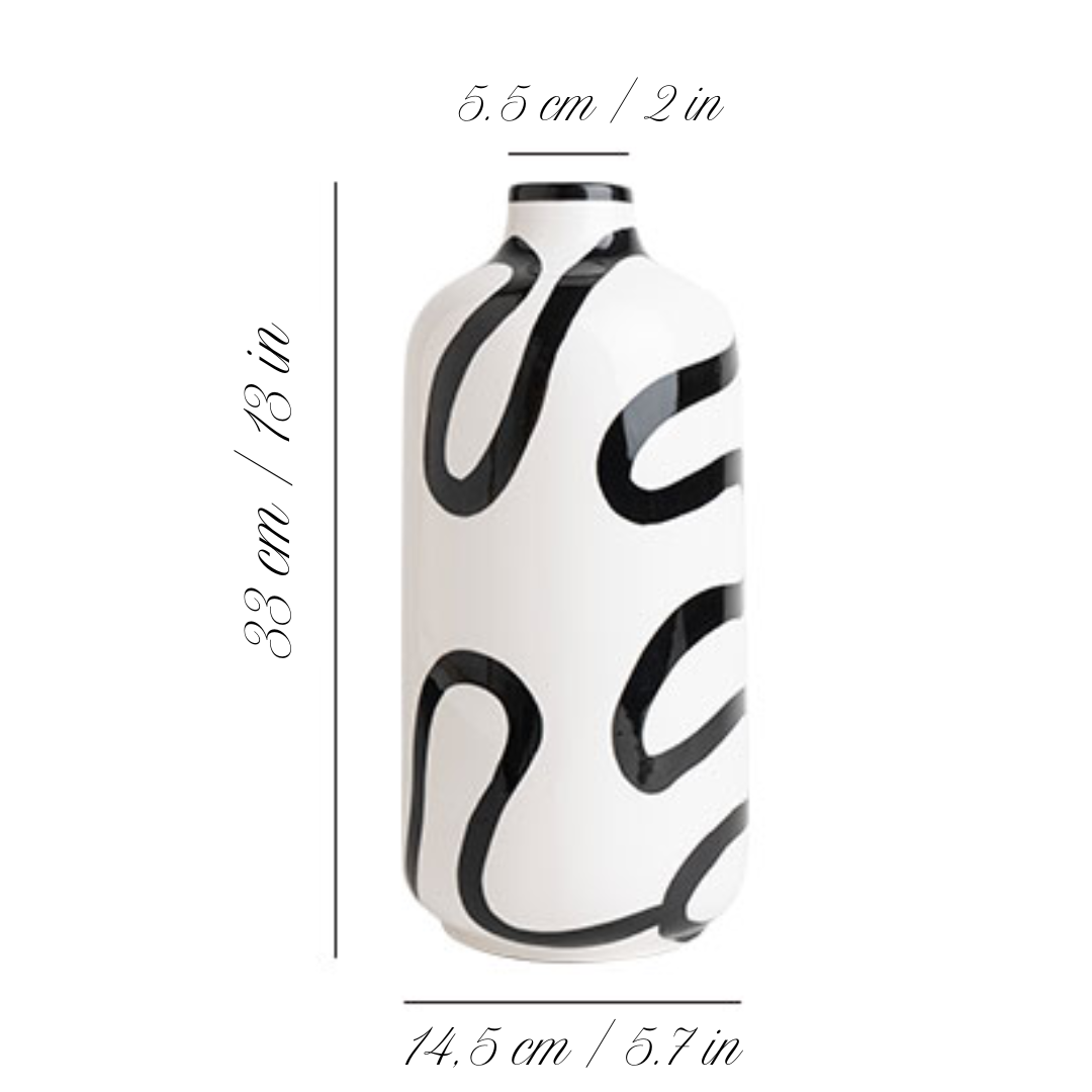 'Follow the Drunken Line' ceramic vase