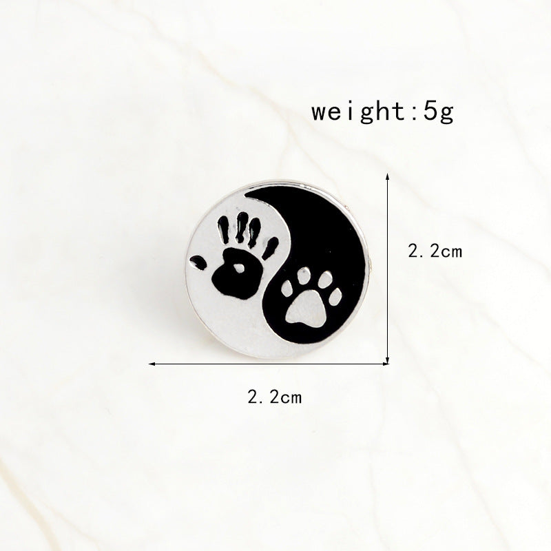 'Pet Love' alloy brooch pin